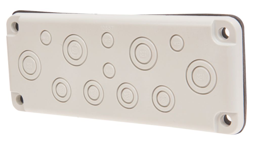 Schneider Electric 12Entrance Cable Gland Plate 215mm x 85mm Screwfix