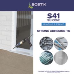 Bostik  Window & Door Frame Silicone Sealant White 310ml