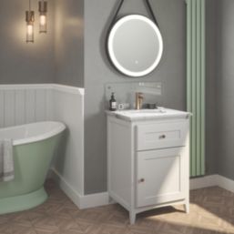 Splashback  Bathroom Splashback Crystal Clear with Copper Caps 250mm x 600mm x 4mm