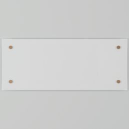 Splashback  Bathroom Splashback Crystal Clear with Copper Caps 250mm x 600mm x 4mm