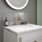 Splashback  Bathroom Splashback Crystal Clear with Copper Caps 250mm x 600mm x 4mm