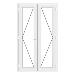 Crystal  White Double-Glazed uPVC French Door Set 2090mm x 1390mm