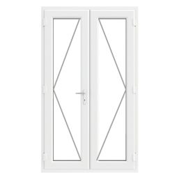 Crystal  White Double-Glazed uPVC French Door Set 2090mm x 1390mm