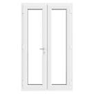 Crystal  White uPVC French Door Set 2090mm x 1390mm