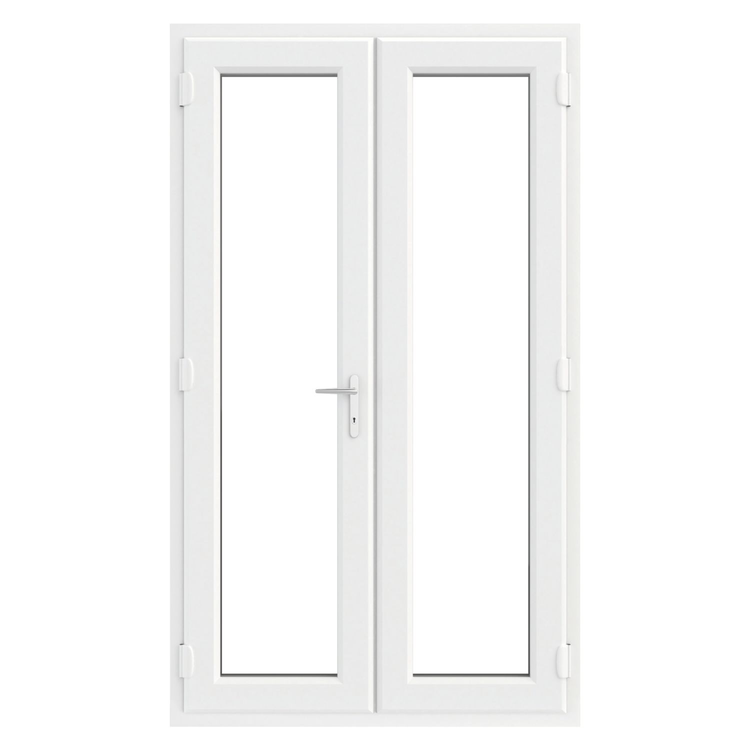 Crystal White Double-Glazed uPVC French Door Set 2090mm x 1390mm (974JP)