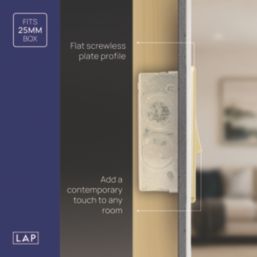 LAP  20A 1-Gang 2-Way Light Switch  Satin Brass with Black Inserts