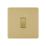 LAP  20A 1-Gang 2-Way Light Switch  Satin Brass with Black Inserts