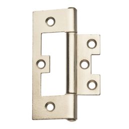 Smith & Locke Satin Nickel  Flush Hinges 100mm x 59.5mm 2 Pack