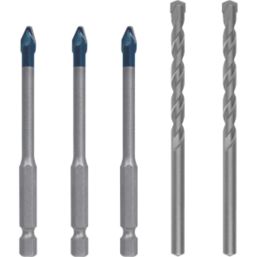 Bosch Expert HEX 9 Hard Ceramic Tile Bit Set 5 Pack Screwfix