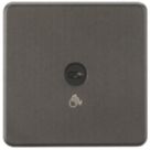 Knightsbridge  2.1A 1-Gang 1-Way Light Switch  Smoked Bronze with Black Inserts
