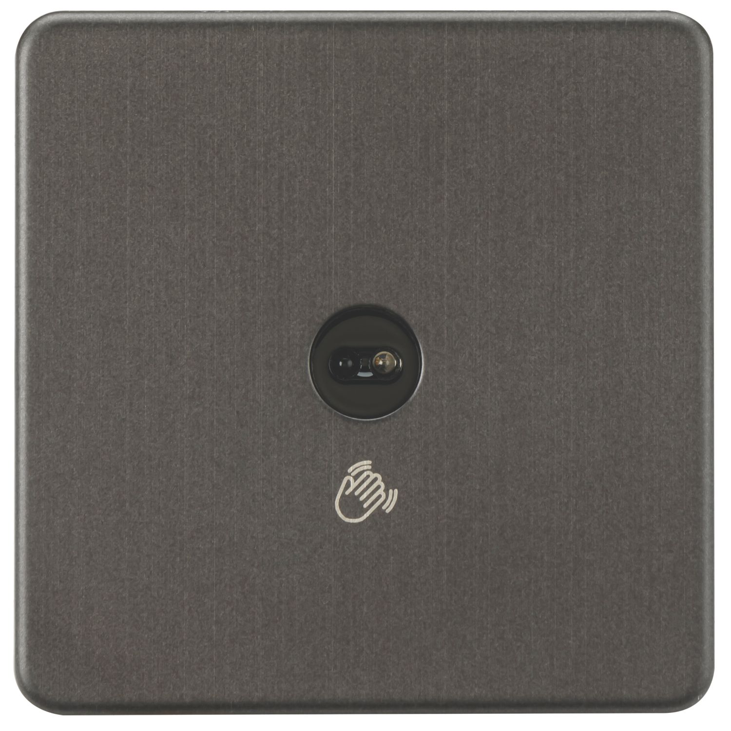 Knightsbridge 2.1A 1-Gang 1-Way Light Switch Smoked Bronze with Black Inserts (974TY)