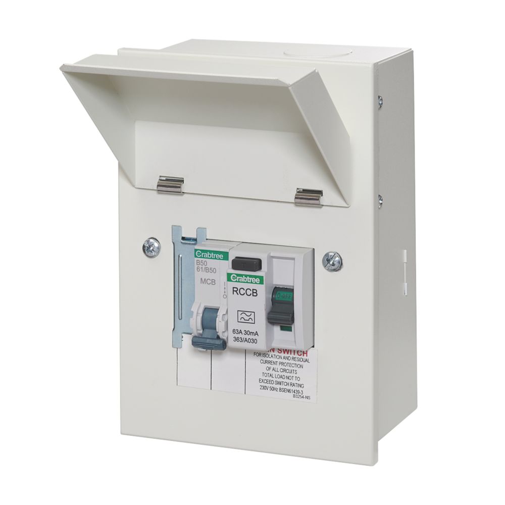 Crabtree Starbreaker 4-Module 2-Way Populated  Shower Consumer Unit