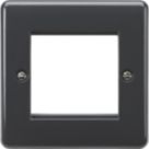 Knightsbridge Part M 2-Module Modular Faceplate Anthracite