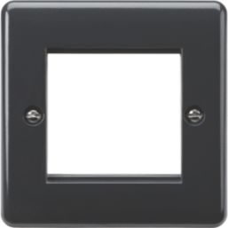 Knightsbridge Part M 2-Module Modular Faceplate Anthracite