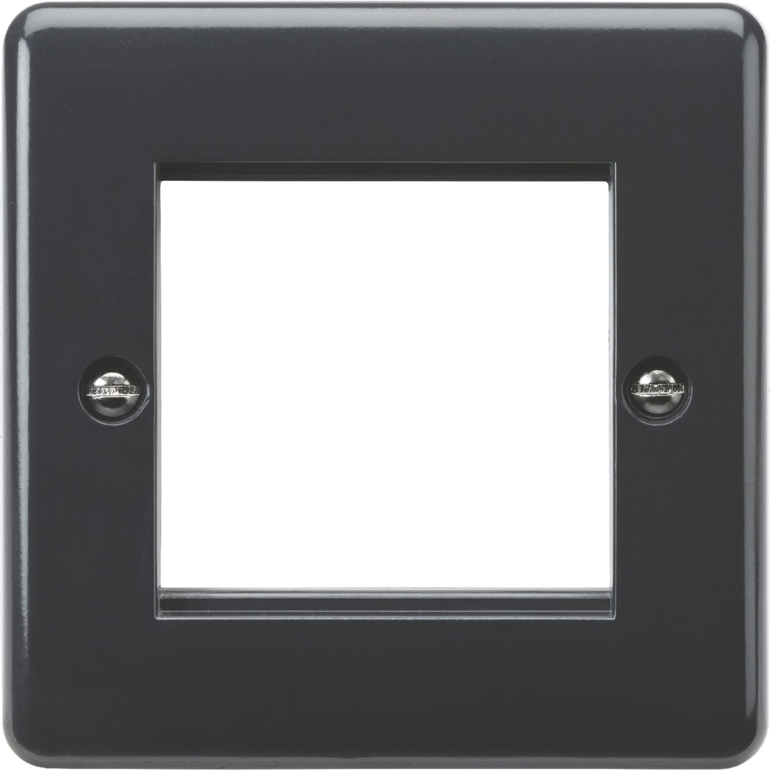 Knightsbridge Part M 2-Module Modular Faceplate Anthracite (974YA)