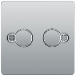 LAP  2-Gang 2-Way LED Dimmer Switch  Polished Chrome