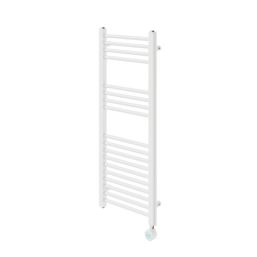 Flomasta 1000mm x 400mm 853BTU White Flat Electric Towel Radiator
