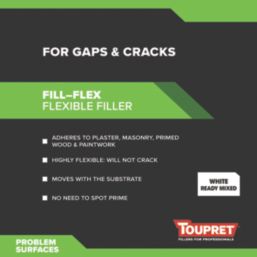 Toupret TTFIBACP01GB Fibacryl Fill-Flex Flexible Filler White 1kg