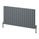 Reina Piatto Double 600mm x 1195mm 4371BTU Anthracite Horizontal Designer Radiator