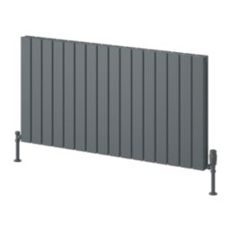 Reina Piatto Double 600mm x 1195mm 4371BTU Anthracite Horizontal Designer Radiator