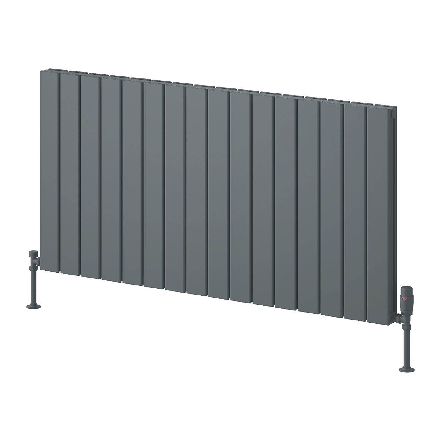 Reina Piatto Double 600mm x 1195mm 4371BTU Anthracite Horizontal Designer Radiator (975EE)