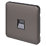 Schneider Electric Lisse Deco GGBL7061BMBS Master Telephone Socket Mocha Bronze with Black Inserts
