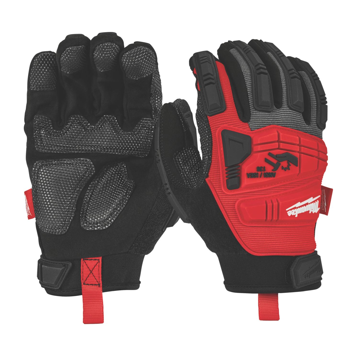 Milwaukee Impact Demolition Gloves Black/Red X Large (975GC)