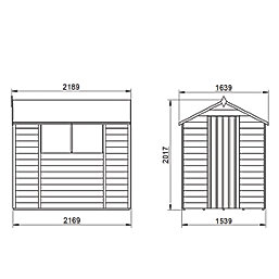 Forest  5' x 7' (Nominal) Apex Overlap Timber Shed