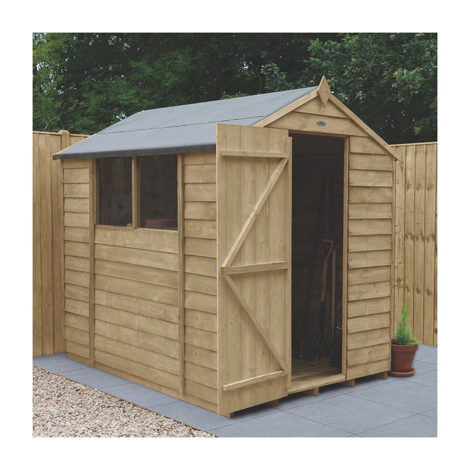 Forest 5' x 7' (Nominal) Apex Overlap Timber Shed (975JR)