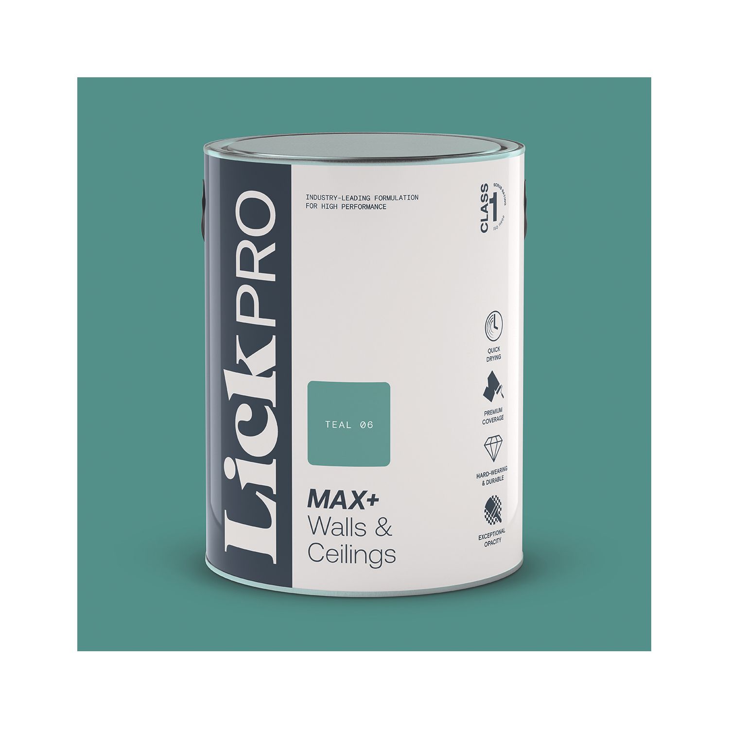 LickPro Max+ 5Ltr Teal 06 Eggshell Emulsion Paint (975KF)
