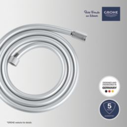 Grohe VitalioFlex Silver Shower Hose Chrome 8mm x 1750mm