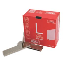 Senco L Staples Galvanised 25mm x 6.4mm 5000 Pack