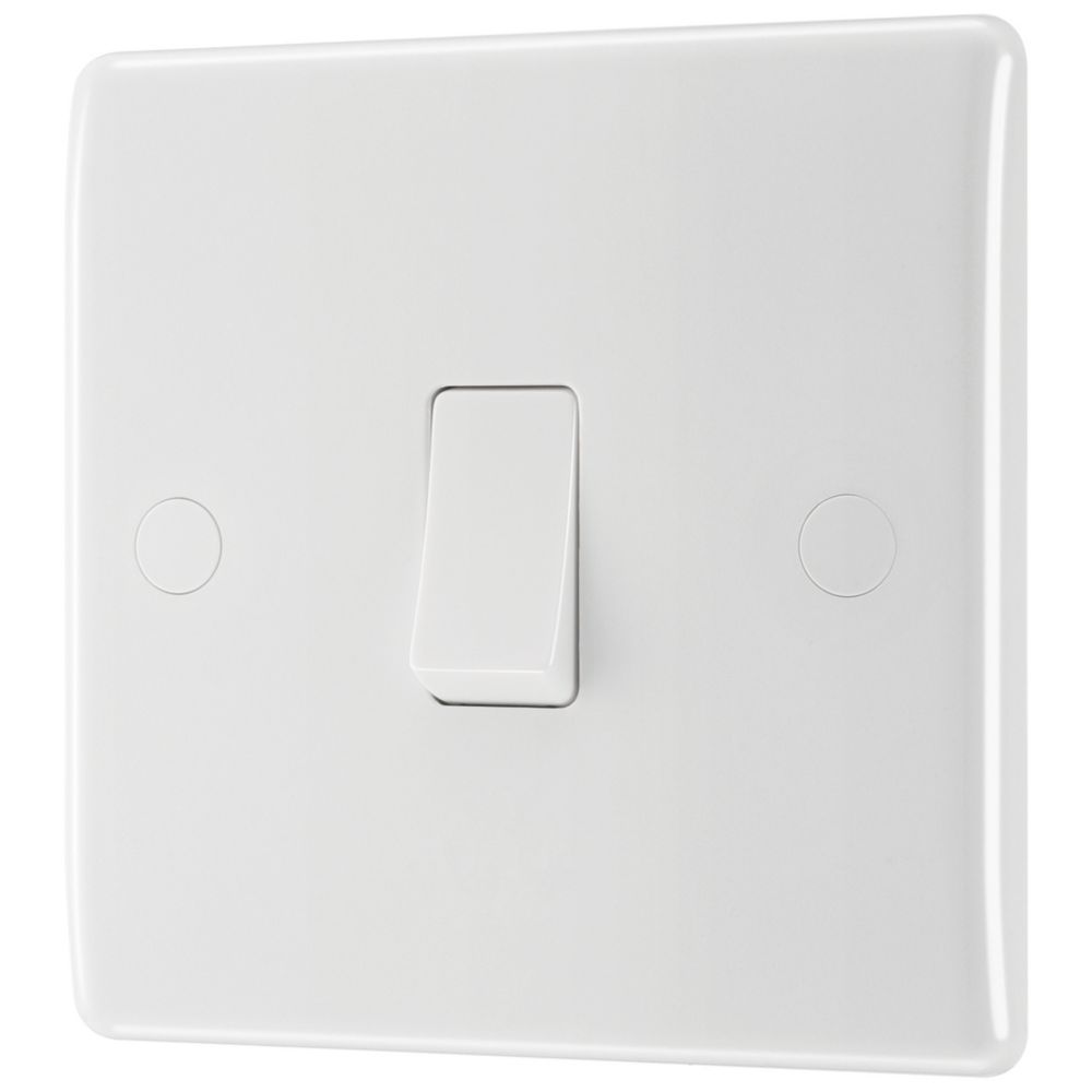British General 800 Series 20A 16AX 1-Gang 2-Way Light Switch  White