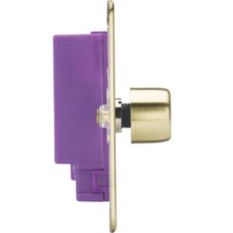 Knightsbridge  4-Gang 2-Way LED Intelligent Dimmer Switch  Brushed Brass