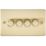 Knightsbridge  4-Gang 2-Way LED Intelligent Dimmer Switch  Brushed Brass