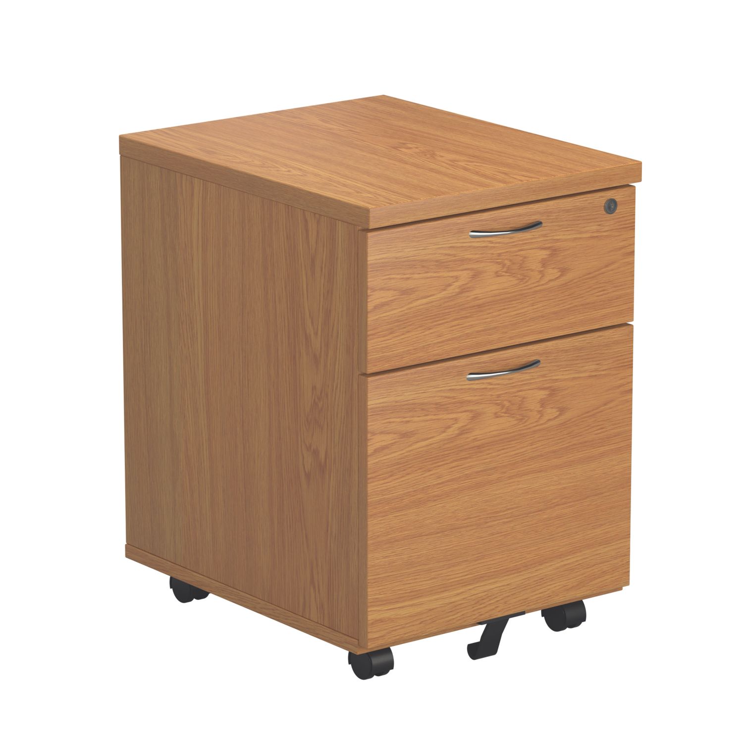 TC Group 2-Drawer Mobile Desk Pedestal Nova Oak 404mm x 500mm x 595mm (975TT)