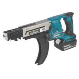 Makita DFR750RTE 18V 2 x 5.0Ah Li-Ion LXT  Cordless Auto-Feed Screwdriver