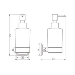 Swirl Swindale Wall-Mounted Bathroom Soap Dispenser Chrome 250ml