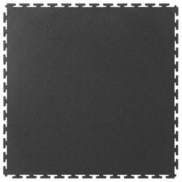 Ecotile Recycled 7mm T-Joint Interlocking Floor Tiles Black 7mm 4 Pack