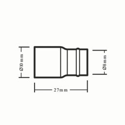 Flomasta  Copper Solder Ring Fitting Reducer F 8mm x M 10mm