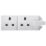 Masterplug 13A 2-Gang Unfused Rewireable Socket  White