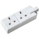 Masterplug 13A 2-Gang Unfused Rewireable Socket  White