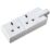 Masterplug 13A 2-Gang Unfused Rewireable Socket  White