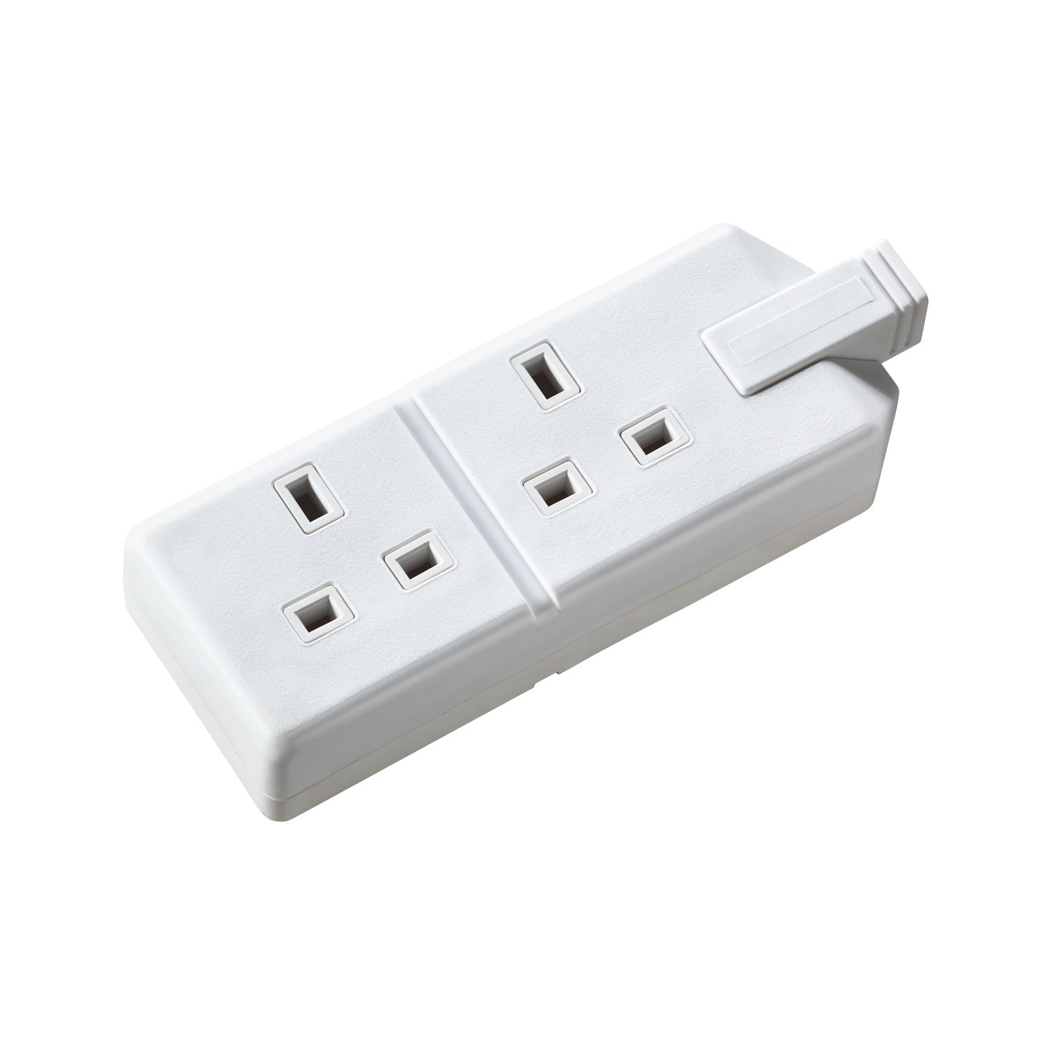 Masterplug 13A 2-Gang Unfused Rewireable Socket White (97659)