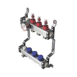 Warmup 3 Port S3 Underfloor Heating Manifold Stainless Steel