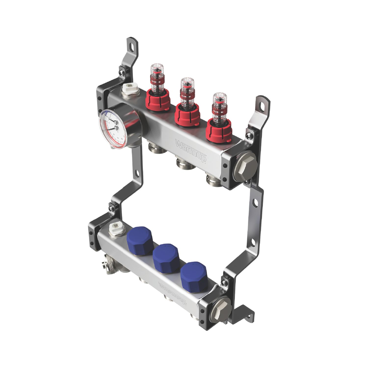 Warmup 3 Port S3 Underfloor Heating Manifold Stainless Steel (976AA)