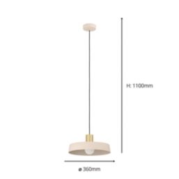 Eglo Valdiola Pendant Light Sandy/Brushed Brass