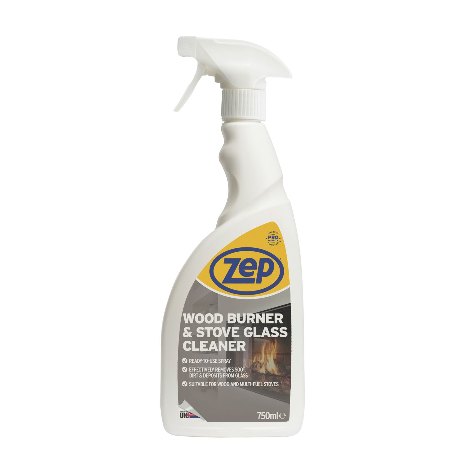 Zep Wood Burner & Stove Glass Cleaner 750ml (976EA)