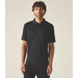 Regatta Recycle.Me Pique Polo Shirt Black 2X Large 51" Chest
