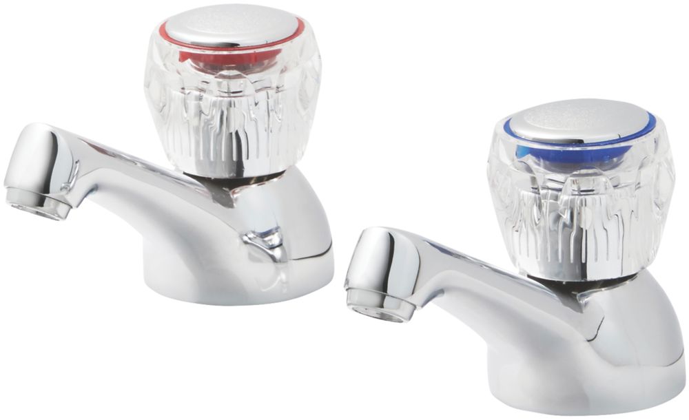 Bruan Bath Pillar Taps - Screwfix